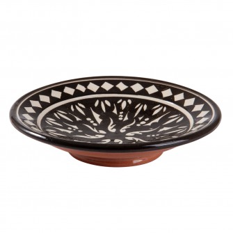 Ręcznie wykonany ceramiczny talerz w marokańskie wzory 20cm | Maroko Sklep|