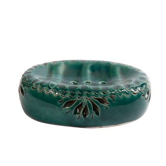 Mydelniczka ceramiczna zielona morska  Maroko Sklep