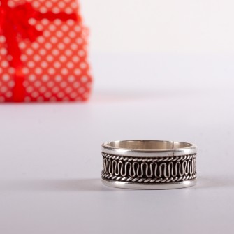 Marokański pierścionek obrączka ze srebra HANDMADE | Maroko Sklep|