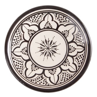 Marokański talerz ręcznie zdobiony w orientalne wzory  Maroko Sklep
