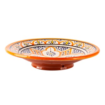 Ręcznie wykonany ceramiczny talerz w marokańskie wzory 20cm OUTLET | Maroko Sklep|