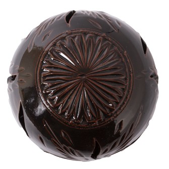 Ażurowa ceramiczna lamka kominek czekoladowe Kwiaty | Maroko Sklep|