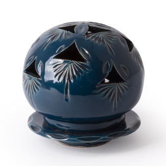Ażurowa ceramiczna lamka kominek niebieski Orientalny Maroko Sklep
