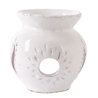 Ceramiczny kominek duży na olejki eteryczne biały Orientalny Maroko Sklep