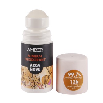 Naturalny dezodorant mineralny Amber z olejem arganowym 50ml rollon Arganove | Maroko Sklep|