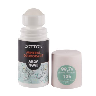 Naturalny dezodorant mineralny Cotton z olejem arganowym 50ml rollon Arganove | Maroko Sklep|