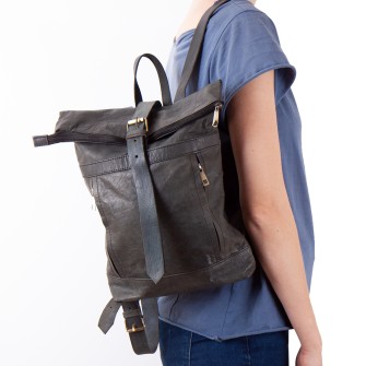 Obrazek dla: Plecak skórzany handmade z Maroka. Naturalna skóra, styl vintage, praktyczny i unikalny plecak na co dzień.