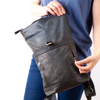 Plecak skórzany handmade z Maroka. Naturalna skóra, styl vintage, praktyczny i unikalny plecak na co dzień.