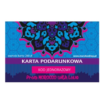 Obrazek dla: Voucher karta podarunkowa o wartości 260PLN  Maroko Sklep