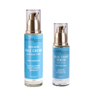 Obrazek dla: Zestaw kosmetyków do twarzy silnie łagodzących i przeciw niedoskonałościom  Blue Tansy Beaute Marrakech  Maroko Sklep