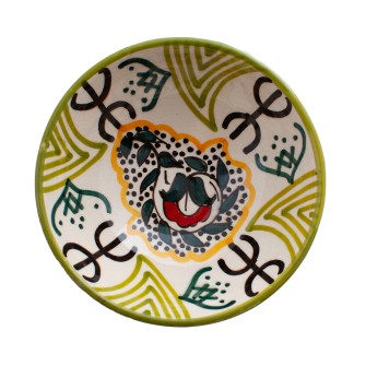 Obrazek 2 dla: Miseczka na przekąski 12 cm. Autentyczna ceramika z Maroka, wykonana ręcznie przez rzemieślnika. Wyjątkowy styl i funkcjonalność.