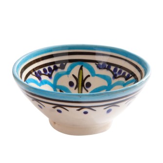 Obrazek dla: Egzotyczna miseczka ceramiczna z Maroka (12 cm). Rękodzieło z duszą, stworzone przez rzemieślnika. Idealna na drobiazgi i tapas.