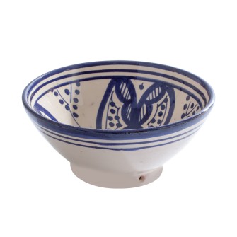 Obrazek dla: Mała miseczka ceramiczna 12 cm. Ręcznie wykonany wyrób rzemieślniczy z Maroka. Wyjątkowa ozdoba Twojej jadalni. 