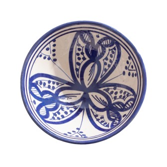 Obrazek 2 dla: Mała miseczka ceramiczna 12 cm. Ręcznie wykonany wyrób rzemieślniczy z Maroka. Wyjątkowa ozdoba Twojej jadalni. 