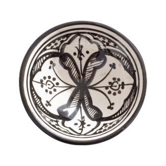 Obrazek 2 dla: Miseczka rzemieślnicza z Maroka idealna na dipy i dodatki. Ręcznie wykonana ceramika o niepowtarzalnym charakterze.