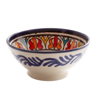 Obrazek dla: Dekoracyjna miseczka ceramiczna z Maroka. Średnica 12 cm. Ręcznie wykonany detal, który odmieni Twój stół. 
