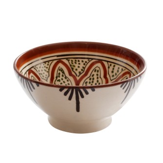 Obrazek dla: Miseczka 12 cm – tradycja marokańskich mistrzów. Ręcznie wykonana ceramika rzemieślnicza. Idealny rozmiar na orzechy i dipy.
