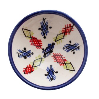 Obrazek 2 dla: Miseczka na tapas i dipy. Ceramika marokańska 12 cm, wykonana ręcznie. Oryginalne rzemiosło, które zachwyci Twoich gości.