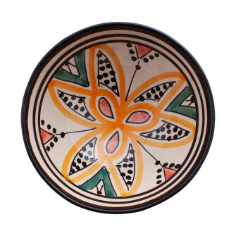 Obrazek 2 dla: Ręcznie zdobiona miska ceramiczna z Maroka. Unikatowe rękodzieło dla miłośników autentycznego designu.