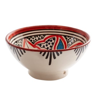 Obrazek dla: Klasyczna miseczka marokańska z gliny. Ręcznie wykonana przez rzemieślnika. Ponadczasowy styl i funkcjonalność na stole.