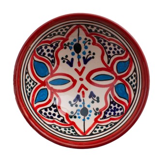 Obrazek 2 dla: Klasyczna miseczka marokańska z gliny. Ręcznie wykonana przez rzemieślnika. Ponadczasowy styl i funkcjonalność na stole.