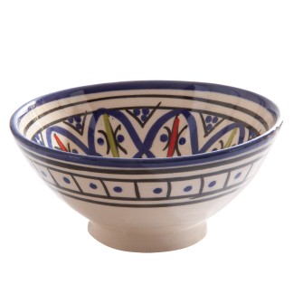 Obrazek dla: Marokańska miska ceramiczna. Rękodzieło prosto z Maroka. Idealna na sałatki i owoce. Dodaj autentyczny styl do swojego domu!