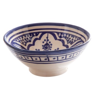 Obrazek dla: Tradycyjna misa marokańska. Ręcznie malowana ceramika rzemieślnicza. Każdy egzemplarz to unikat. Odkryj piękno rękodzieła Maghrebu!