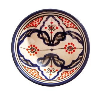 Obrazek 2 dla: Miska ceramiczna – autentyczne marokańskie rękodzieło. Ręcznie formowana, idealna na sałatki. Wprowadź klimat podróży do swojej jadalni.