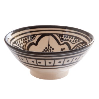 Obrazek dla: Ręcznie zdobiona misa ceramiczna z Maroka. Wyjątkowy wyrób rzemieślniczy dla Twojego domu. Piękno i funkcjonalność w jednym naczyniu.